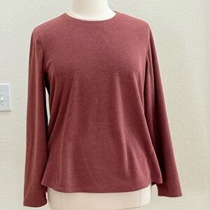 Tek Gear Women's Long Sleeve Fleece Top - Dusty Rose